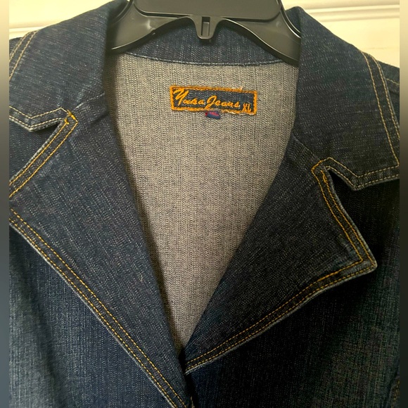 Yuka Jeans Dark Denim Jean Jacket with Silver Embellishment - Picture 3 of 14